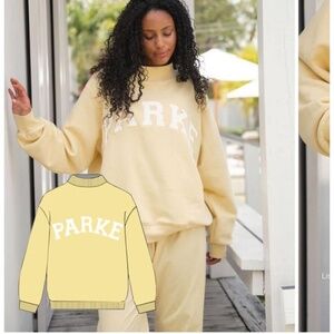 PARKE peel (yellow) mock neck and boxer pants. sold together!